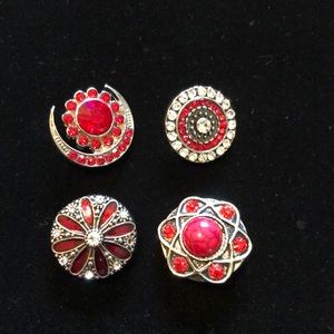 Bundle of 4, 18mm snaps for snap button jewelry